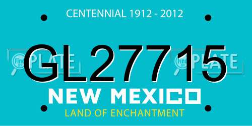 GL27715 New Mexico License Plate