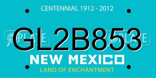 GL2B853 New Mexico License Plate