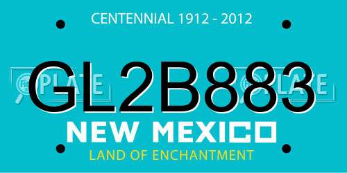 GL2B883 New Mexico License Plate