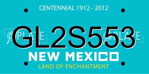 GL2S553 New Mexico License Plate