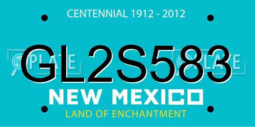 GL2S583 New Mexico License Plate