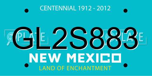 GL2S883 New Mexico License Plate