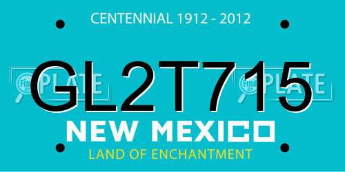 GL2T715 New Mexico License Plate