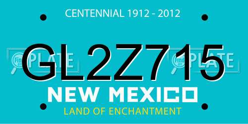 GL2Z715 New Mexico License Plate