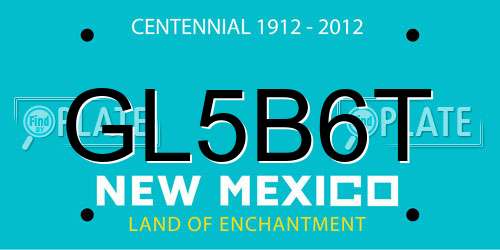 GL5B6T New Mexico License Plate