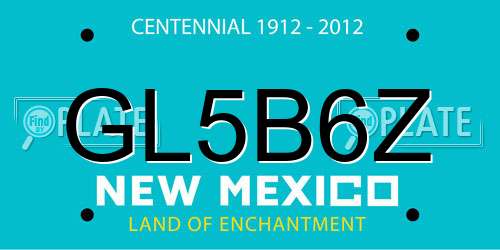 GL5B6Z New Mexico License Plate