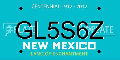 GL5S6Z New Mexico License Plate