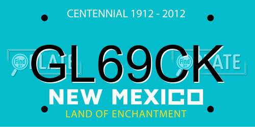 GL69CK New Mexico License Plate