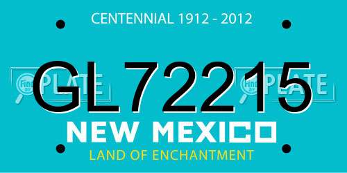 GL72215 New Mexico License Plate