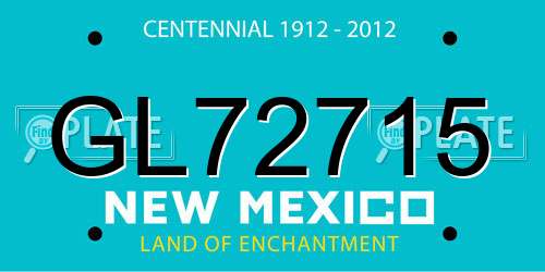 GL72715 New Mexico License Plate