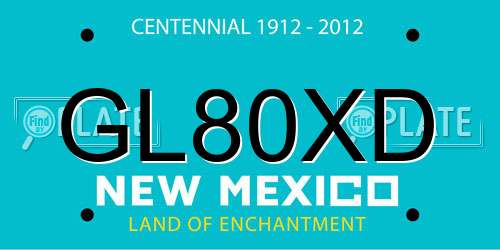 GL80XD New Mexico License Plate