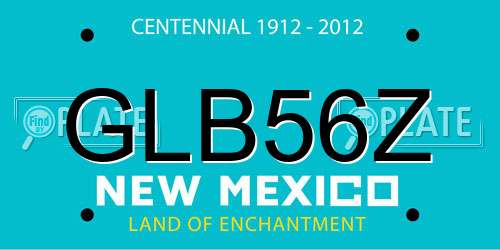 GLB56Z New Mexico License Plate