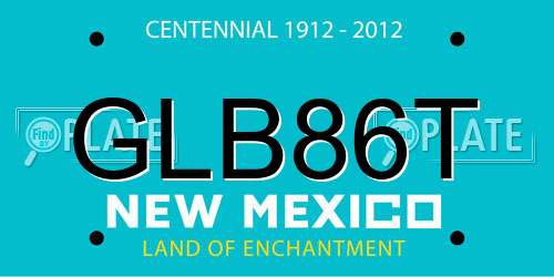 GLB86T New Mexico License Plate