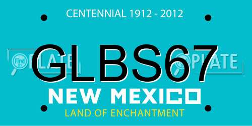 GLBS67 New Mexico License Plate