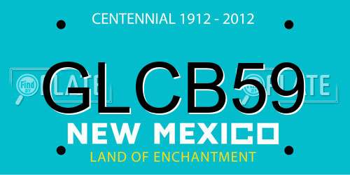 GLCB59 New Mexico License Plate