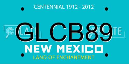 GLCB89 New Mexico License Plate