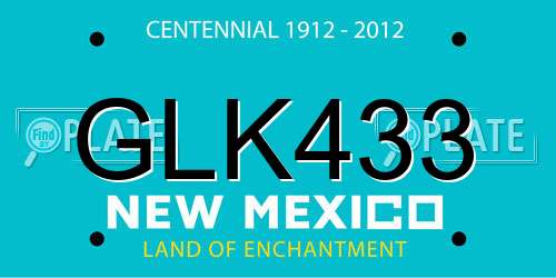 GLK433 New Mexico License Plate