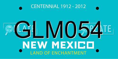 GLM054 New Mexico License Plate