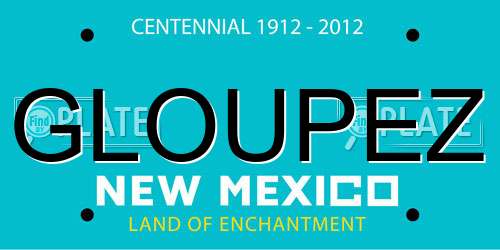GLOUPEZ New Mexico License Plate