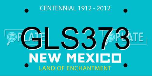 GLS373 New Mexico License Plate