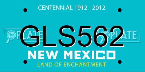 GLS562 New Mexico License Plate