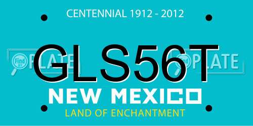 GLS56T New Mexico License Plate