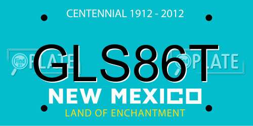 GLS86T New Mexico License Plate
