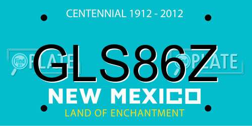 GLS86Z New Mexico License Plate