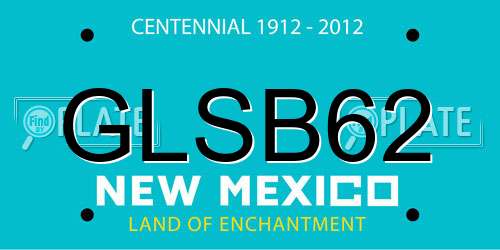 GLSB62 New Mexico License Plate