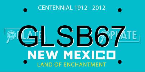 GLSB67 New Mexico License Plate