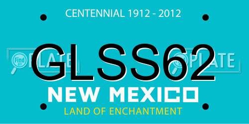 GLSS62 New Mexico License Plate