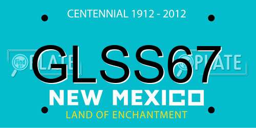 GLSS67 New Mexico License Plate