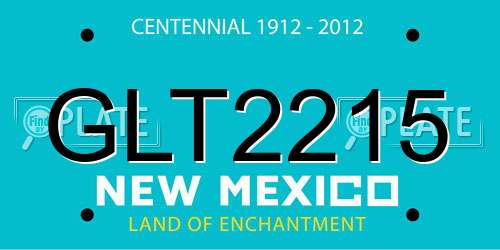 GLT2215 New Mexico License Plate