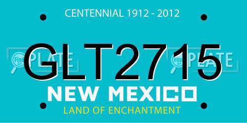 GLT2715 New Mexico License Plate