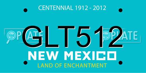 GLT512 New Mexico License Plate
