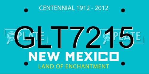 GLT7215 New Mexico License Plate