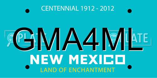 GMA4ML New Mexico License Plate
