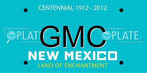 GMC New Mexico License Plate