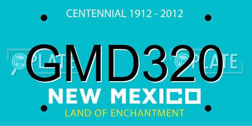 GMD320 New Mexico License Plate