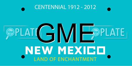 GME New Mexico License Plate