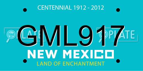 GML917 New Mexico License Plate