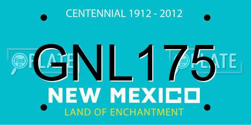 GNL175 New Mexico License Plate
