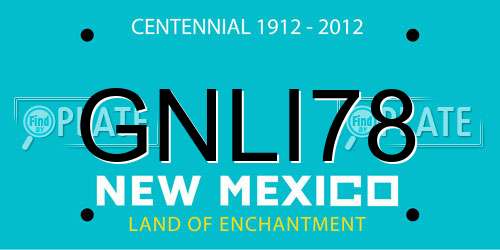 GNLI78 New Mexico License Plate
