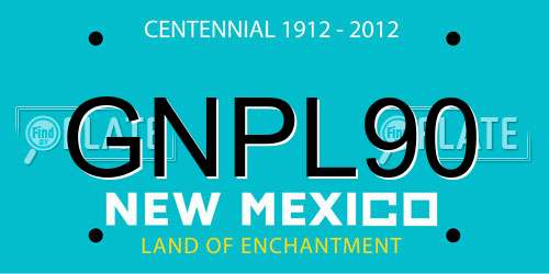 GNPL90 New Mexico License Plate