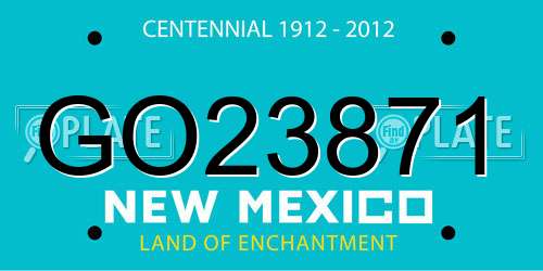 GO23871 New Mexico License Plate