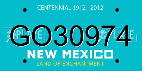 GO30974 New Mexico License Plate