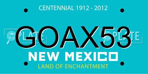 GOAX53 New Mexico License Plate