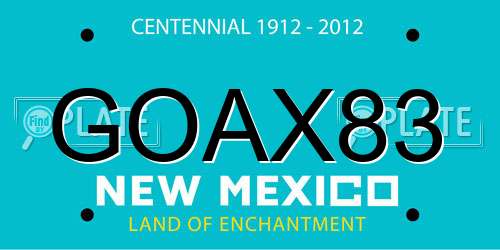 GOAX83 New Mexico License Plate