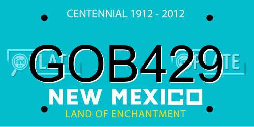 GOB429 New Mexico License Plate