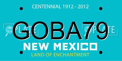 GOBA79 New Mexico License Plate